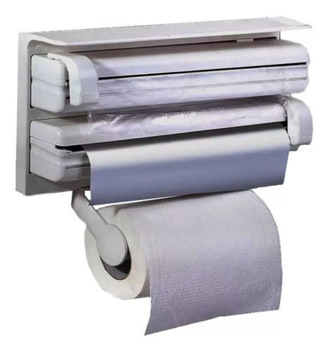 Dispensador Triple De Soporte De Papel Alusa, Aluminio Nova