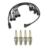 Kit Cables Ferrazzi Y Bujías Ford Escort 1.6 1.8 Carbura