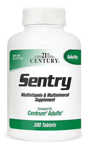 Sentry  300 Comp Multivitamínico 21st Century Importado Usa