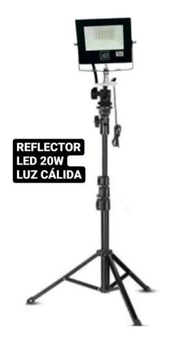 Reflector Led 20w Y Tripode 2.10mt Luz Calida Iluminacion