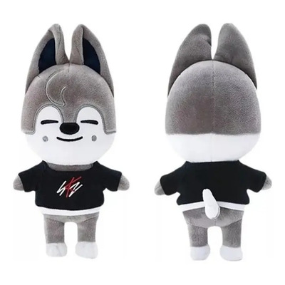 Peluche Wolf Chan Skzoo Kpop Stray Kids Gris 20 Cm | Envío gratis