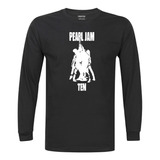 Polera Manga Larga Algodón Pearl Jam Ten