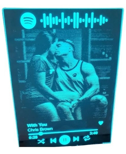 Luminária 3d Led - Spotify Com Controle Remoto E 15 Cores!