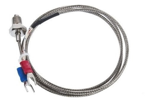 Termocupla Tipo K 1mts Fibra Vidrio Cable Balanceado 800ºc