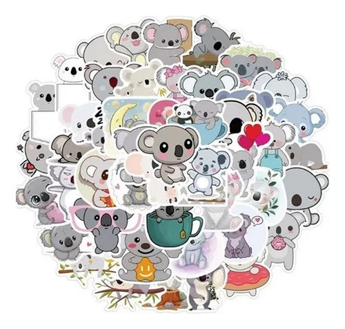 Stickers 50un Decorativo Panda O Koala Kawaii Adorno  
