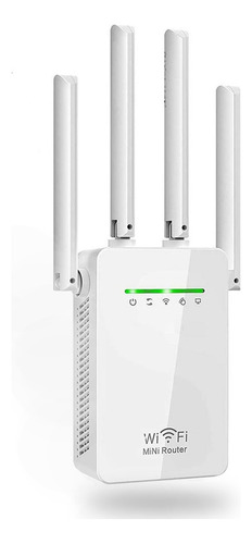 Repetidor De Sinal Wi-fi Amplificador De Sinal Com 4 Antenas Cor Branco Voltagem 110v/220v (bivolt)