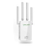 Repetidor De Sinal Wi-fi Amplificador De Sinal Com 4 Antenas Cor Branco Voltagem 110v/220v (bivolt)