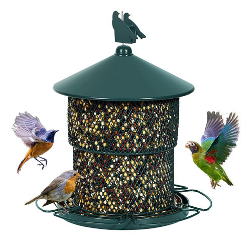 Mosloly Metal Bird Feeders Outside Hanging For Wild Birds...