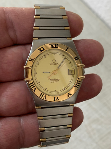 Omega Constellation Automático Safira Aço E Ouro Rolex Tag