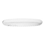 Travessa De Cristal Leaf Lyor 39,5 Cm - Decoração Elegante