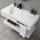 Theiler Lavabo Flotante De Baño De 36 X 19 Pulgadas Con Freg