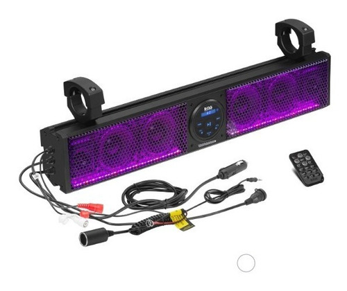 Bafle Potenciado Bluetooth Atv//utv//marine Brt26rgb Barra