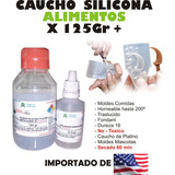 Caucho Silicona Transparente Liquida Moldes Fondant X125g 