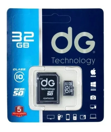 Memoria Micro Sd 32gb Clase 10 + Adaptador Sd Dg Original