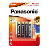 Pilha Alcalina Panasonic Aaa Cartela Com 4 Unidades