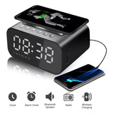 Reloj Despertador Digital Led Con Bocina Bluetooth Y Radio