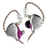 Audífonos In-ear Gamer Kz Zs10 Pro With Mic Purple