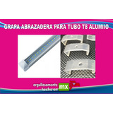 Grapa P/canaleta Gabinete Aluminio Tubo Led T8 100 Pza 