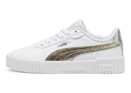 Zapatilla Puma Carina 2.0 Metallic Shine Blanco Mujer