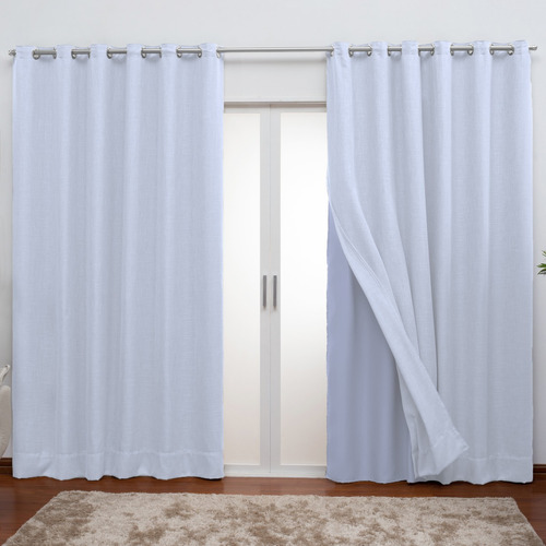 Cortina Linho Gaze Com Forro Blackout 6.00x2.50 Sala/quarto