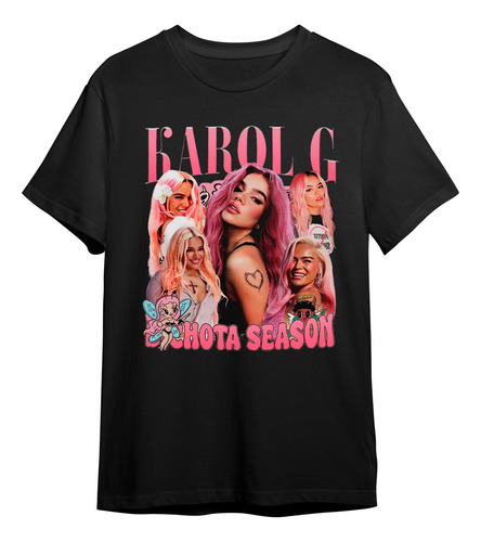 Camiseta Karol G Bichota Season Graphic Pink Girl Cantora