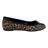 Chatitas Zapatos Mujer Leopardo Ballerina Cuero Animal Print