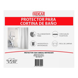 Protector Cortina Baño Antihongo Con Ojalillos + Ganchos Color Blanco