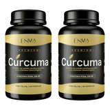 Kit Com 2 Cúrcuma 100% Pura Premium 550mg 120 Cápsulas Total