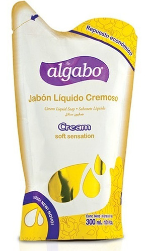 9 Jabon Liquido Algabo Cream Repuesto X 300 Ml ( Mayorista )
