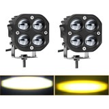 Faros Leds Auxiliar De Luz Para Moto/auto Dos Colores 80w