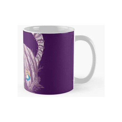 Taza Inside Wonderland (gato De Cheshire) Calidad Premium