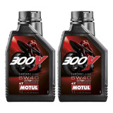 Aceite Moto 4t 300v 5w40 100% Sintético Motul Kit 2l