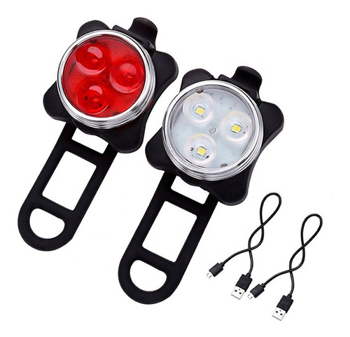 Luz Para Bicicleta Delantera Trasera Led Recargable