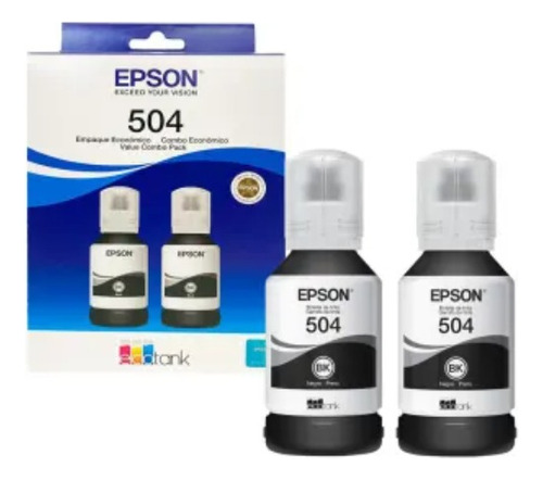 Combo Cartuchos Epson 504 Negro T504120  C/2 Pz