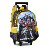 Mochila De Rodinhas E Lancheira Free Fire Clio