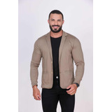 Blazer Masculino Slim Caqui Escuro