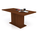 Mesa Melamina Rectangular Comedor Vajillero Cocina Moderna Tapa Marrón Oscuro