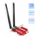 Pcie Wifi 6 Tarjeta De Red Bluetooth 5 1 Fregadero De C...