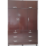 Armario, Closet 120x180x50 En Mdf Desarmable, Caramelo