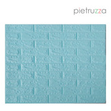 Placa Painel Espuma 3d  Colorida - Adesiva 70 X 77 - Esp 6mm Azul Piscina