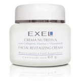 Crema Facial Nutritiva Con Colágeno Y Vitamina E 80grs. Exel
