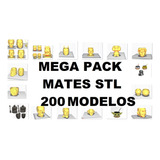 Pack Mates 200 Modelos Archivo Stl Para Impresion 3d 