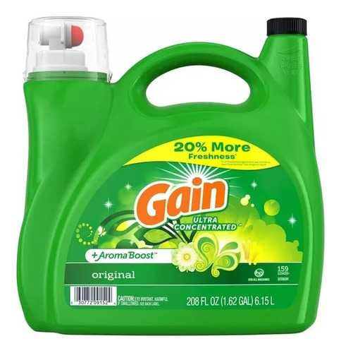 Gain Ultra Concentrated, Aroma Boost Detergente 6.15l Import