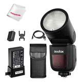 Flash Godox V1-s Para Sony, Flash De Cabeza Redonda Ttl De 7