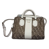 Bolsa Satchel Dkny 100%  Nueva Original Color Crema 