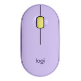 Mouse Inalámbrico Logitech Pebble M350 Lavanda