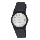 Reloj Q&q Qyq Vp34j020y Deportivo Silicona Hombre + Estuche Color De La Correa Negro