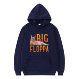 Gato Con Floppa Tops Impreso Cute Meme Sudaderas Caracal Gra