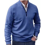 Jersey De Lana De Color Liso Para Hombre