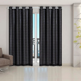 Cortina Blecaute Blackout Pvc Com Voal Xadrez Quarto Ou Sala